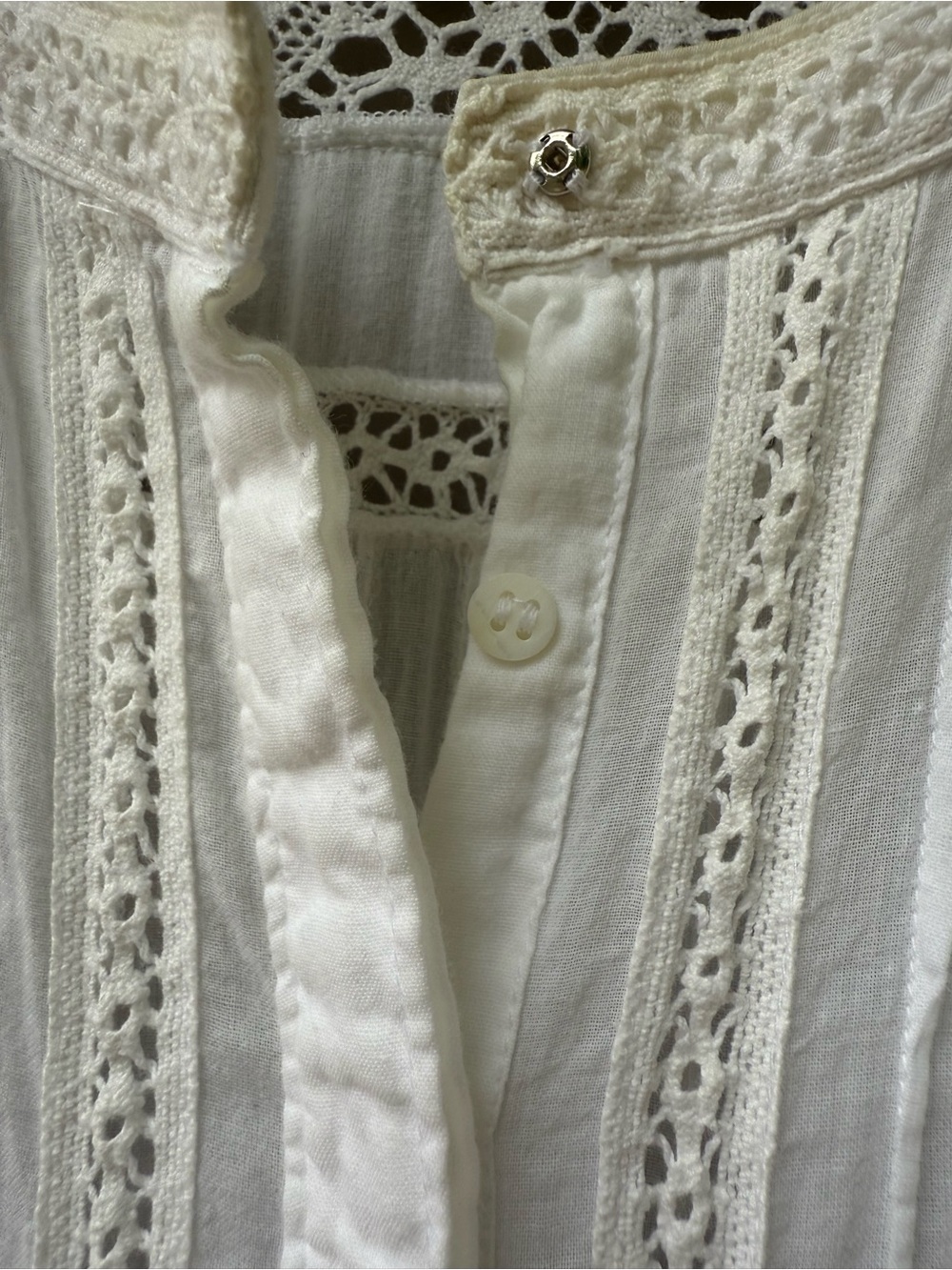 LoveShackFancy Edie Voile Lace Trim Button Front Maxi Dress - Picture 7 of 16